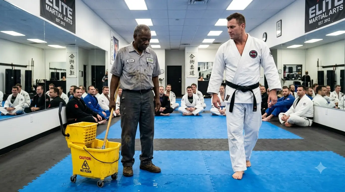 The Black Belt Humiliated the Janitor in Front of His Entire Class — Then Grabbed Him