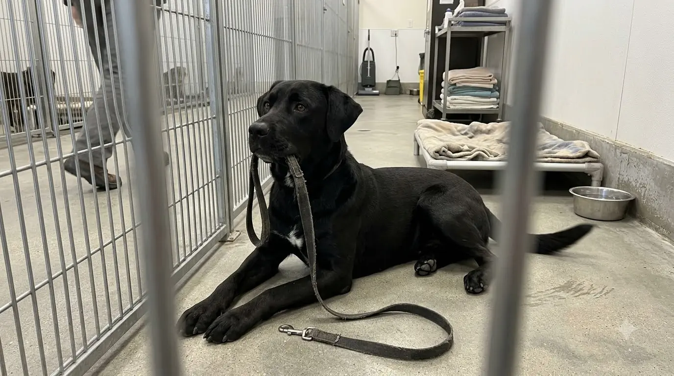 Shelter Dog Charlie Carried His Leash to the Gate for Five Months Waiting for Someone to Stop