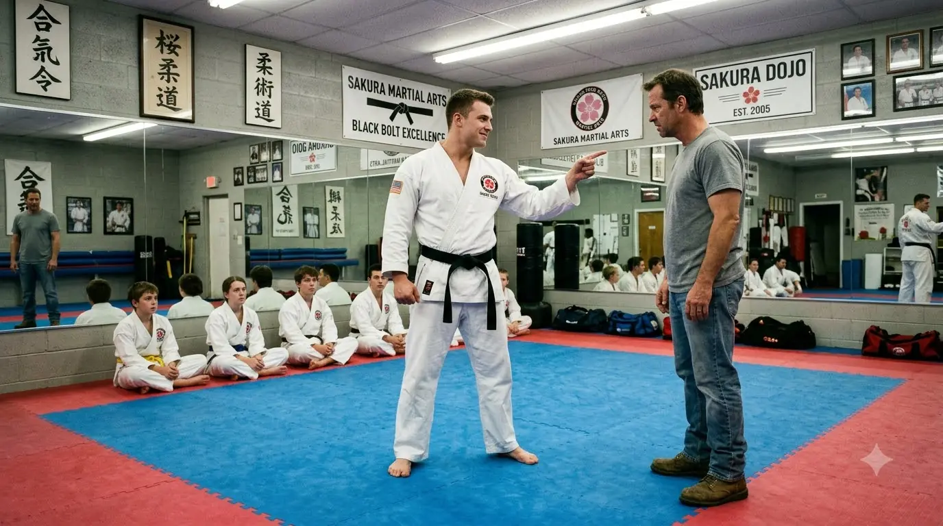 The Black Belt Humiliated His Son in Front of the Whole Class — Then Mocked the Father Too