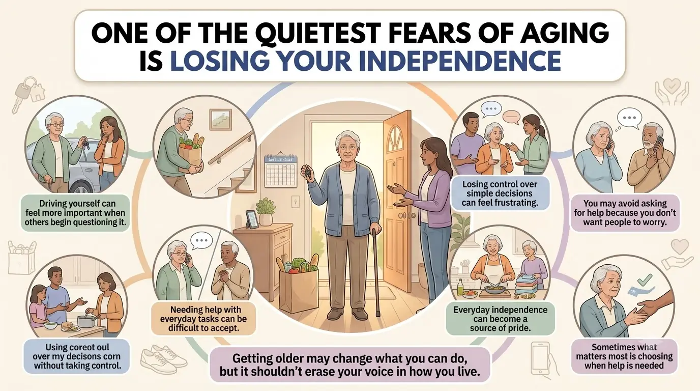 ONE OF THE QUIETEST FEARS OF AGING IS LOSING YOUR INDEPENDENCE
