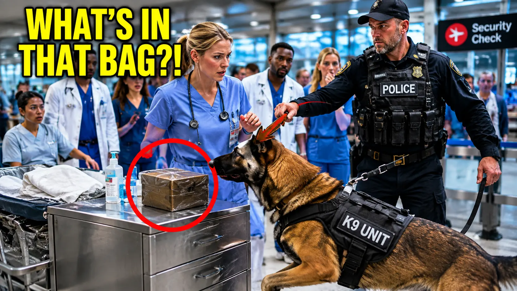 The ER Erupts in Chaos When a K9 Rushes Inside — Until It Walks Straight to the Duty Nurse