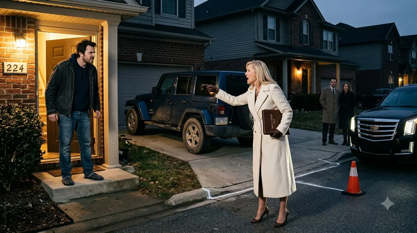 The HOA President Pounded on His Door at 4 A.M. Over His Jeep — Then He Noticed What She’d Marked