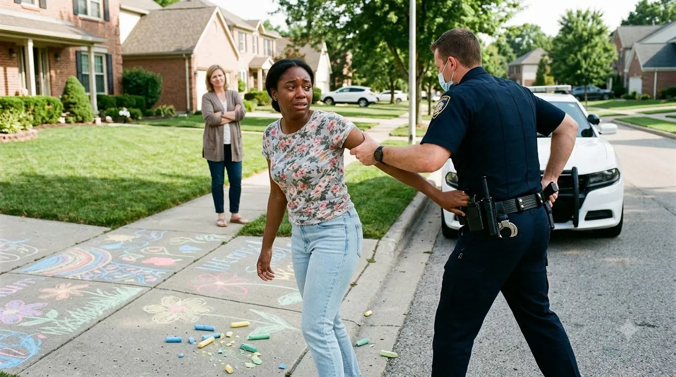 The Officer Grabbed the Girl and Dragged Her Toward His Cruiser — Then Her Father Appeared