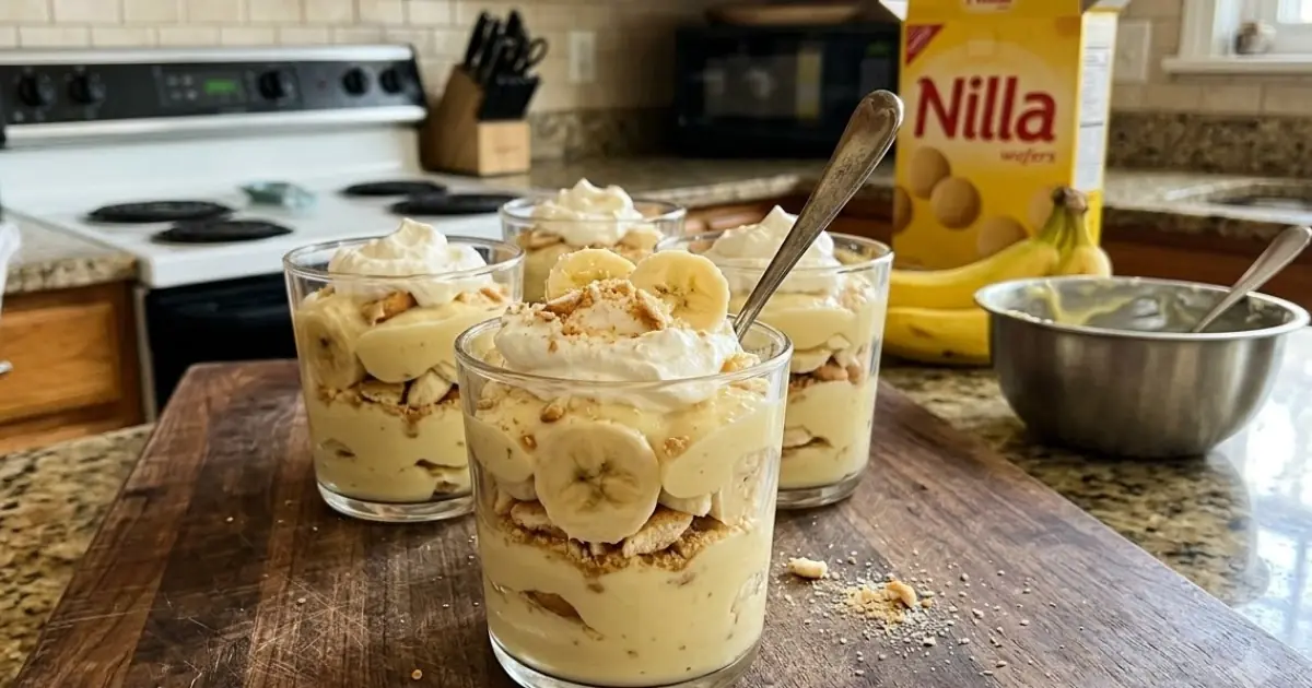 Southern Banana Pudding Cups – Creamy, Dreamy & Layered with Vanilla Wafers