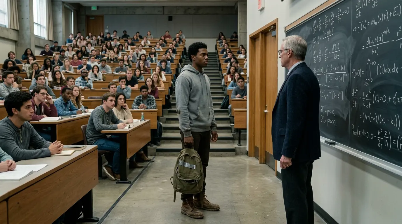 Professor Doesn't Know Late Black Student Is a Math Prodigy — Hands Him "Impossible" Problem to Mock