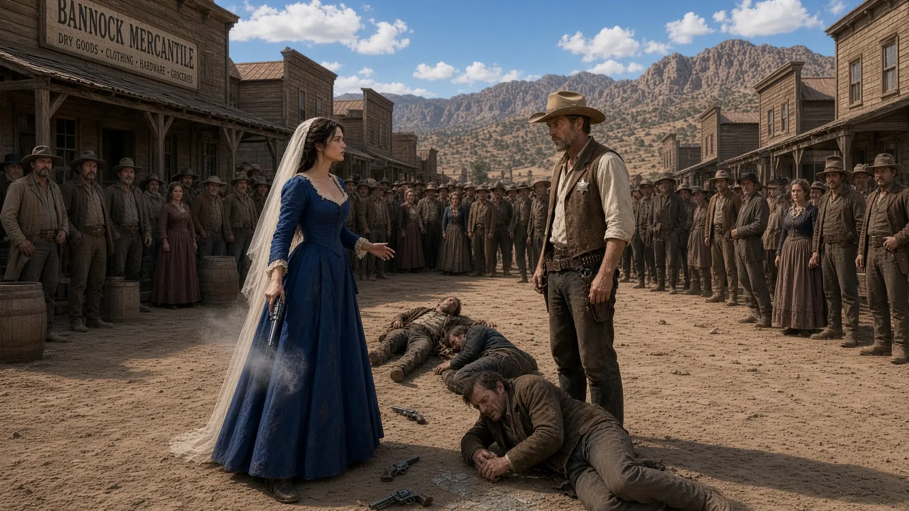 Who Taught You to Shoot Like That the Sheriff Asked the Bride — Her Answer Made Him Hesitate