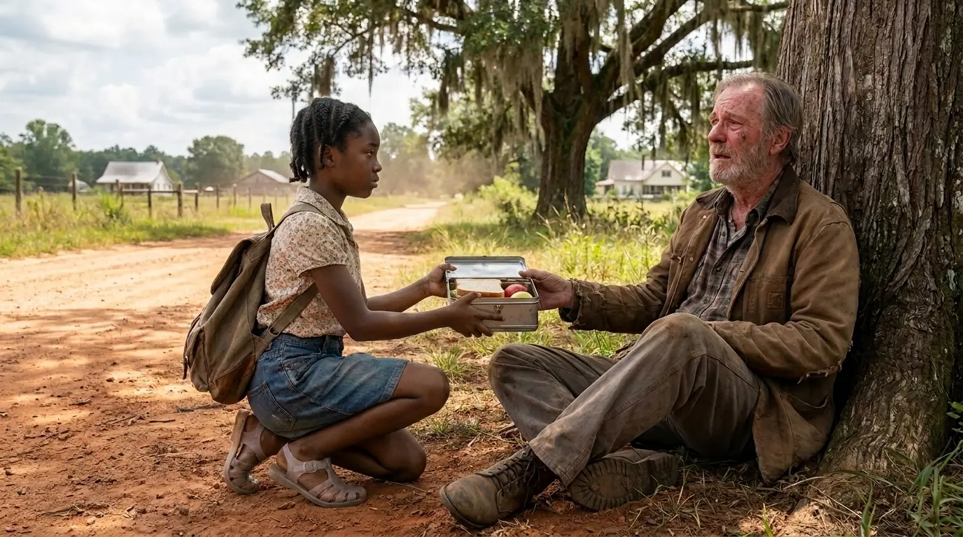 Kind Black Girl Gives Her Only Lunch to a Homeless Man — Not Knowing He Is Actually a Billionaire