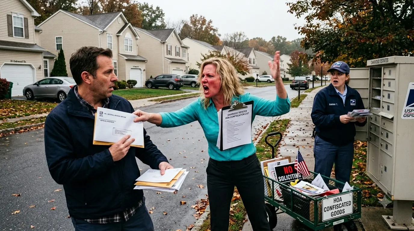 The HOA Woman Snatched His Federal Mail — Then the Carrier Said One Sentence That Changed Everything