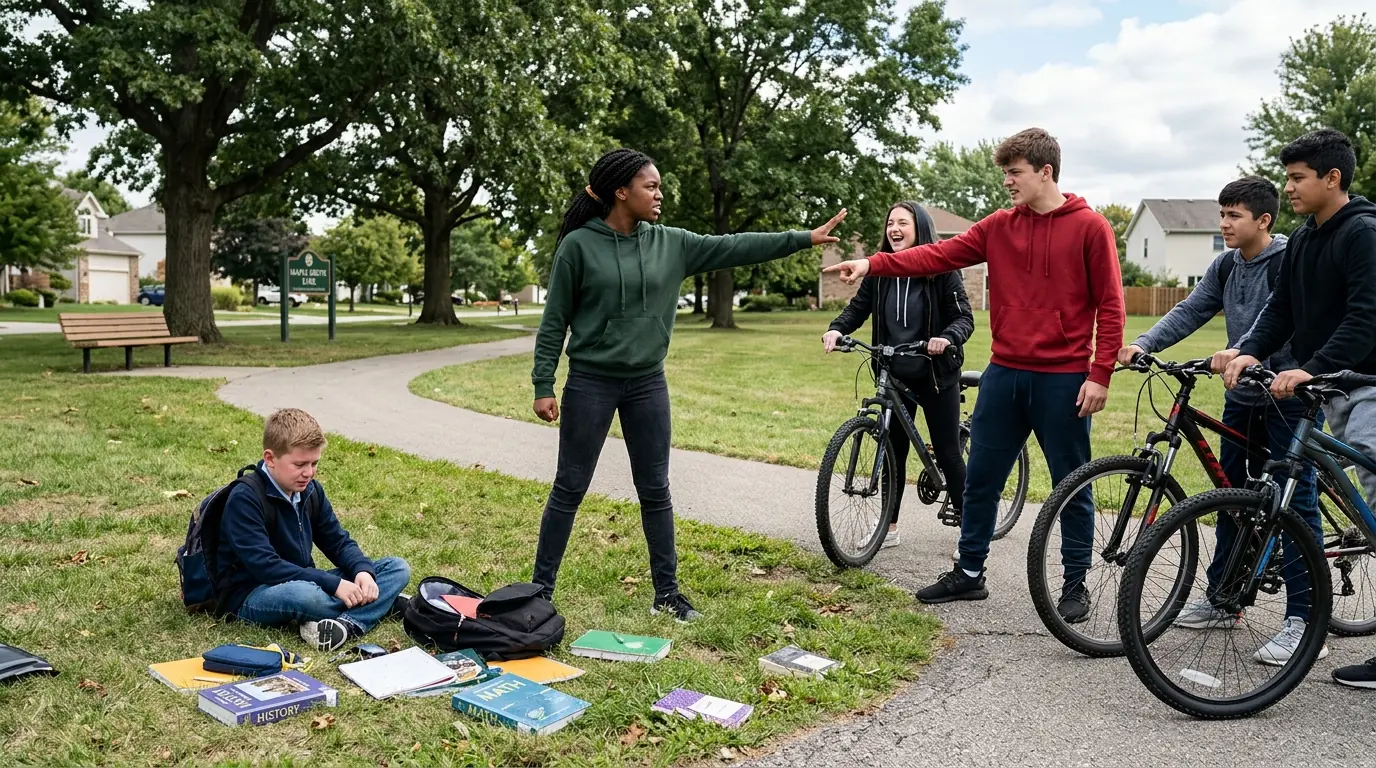 Black Girl Defends Crying Rich Boy From Five Bullies — Next Morning a Black SUV Comes for Her