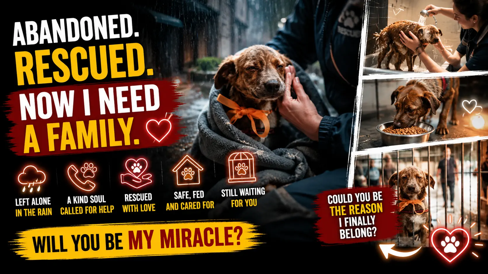 He Was Left Beside a Dumpster as a Puppy - Now He Is Waiting for Someone to Say, “Come Home With Us”