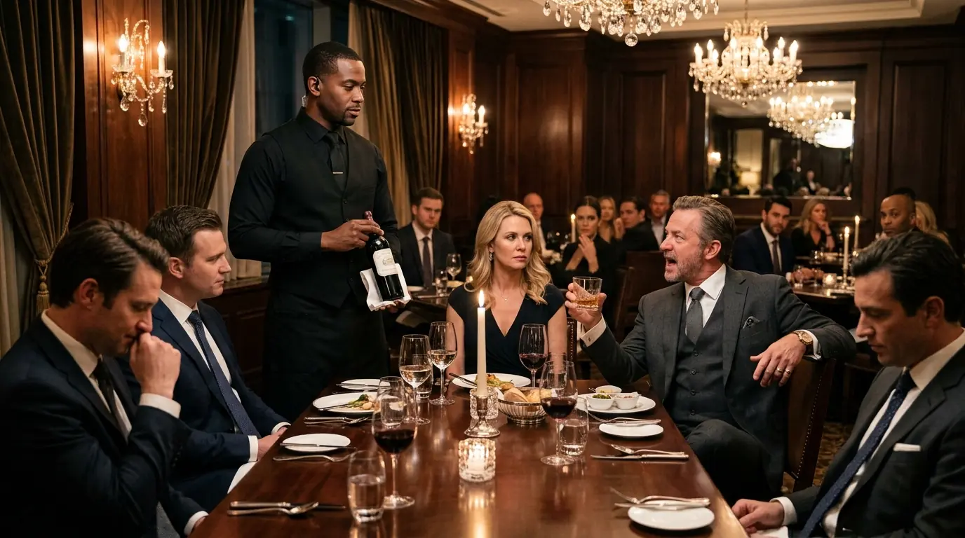 The Billionaire Humiliated the Black Waiter in Front of Everyone — Then the Waiter Looked at His Presentation