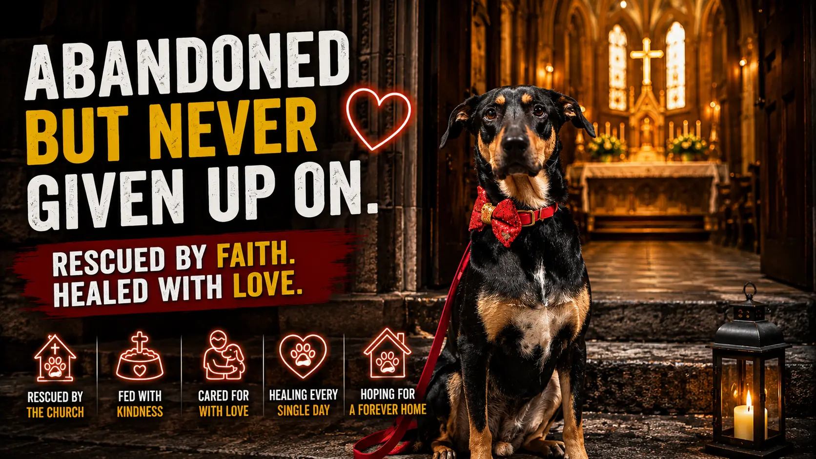He Was Abandoned Outside a Church - Now He Is Waiting for Someone to Love Him Forever