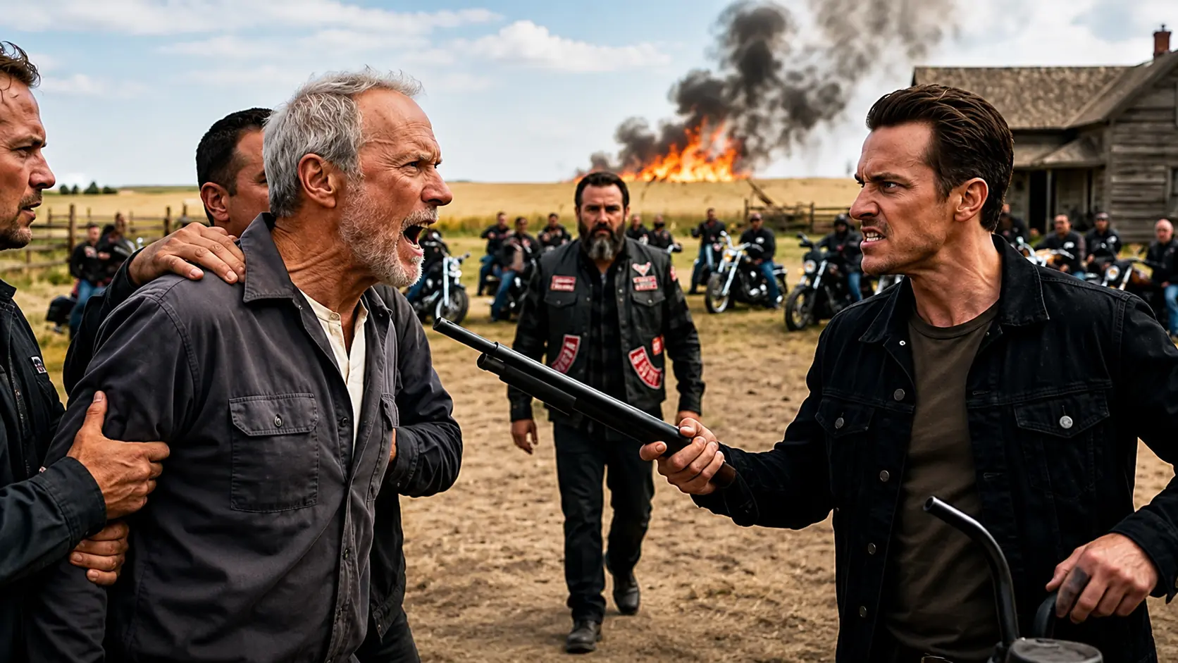Thugs Burned an Old Farmer’s Field — They Never Knew He Was a Legendary Biker