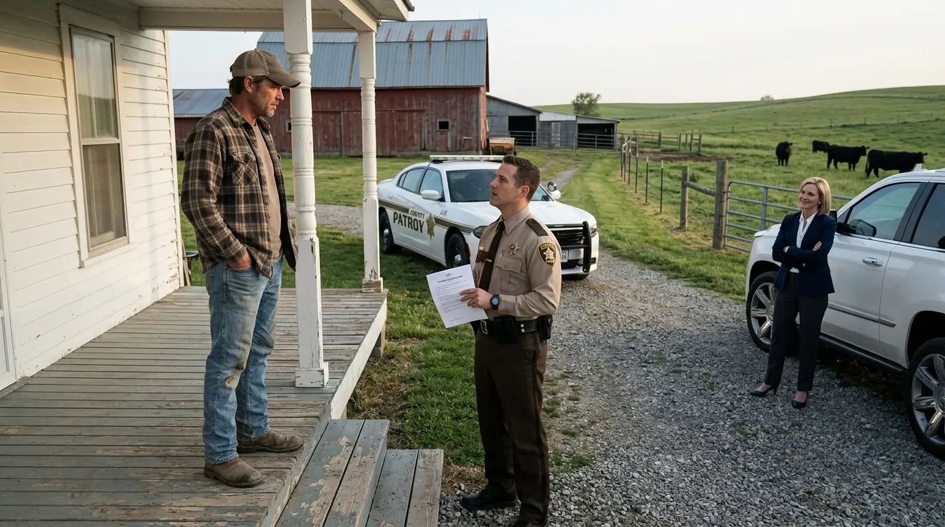 The HOA Sent a Cop to Seize His Family Ranch — Then He Looked Inside the Kitchen