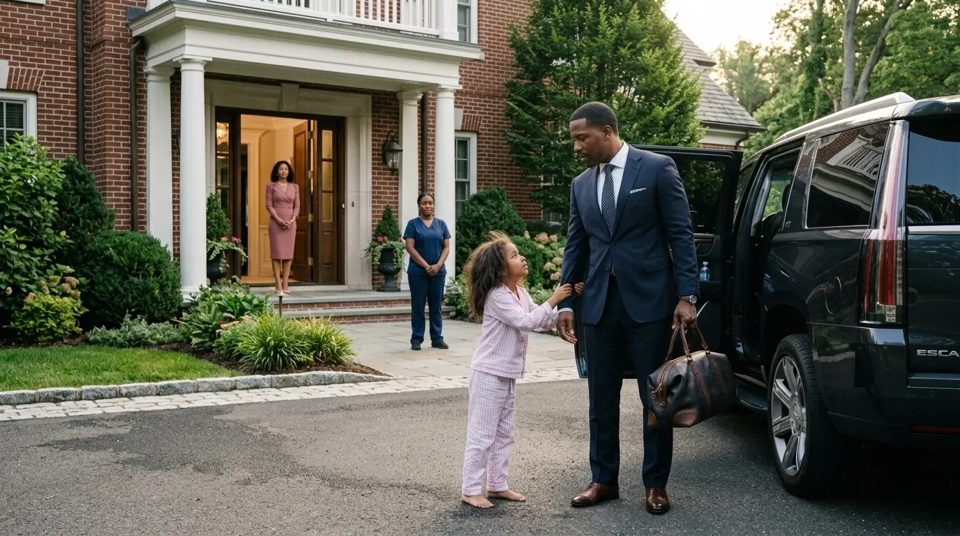 The Little Girl Whispered One Sentence — And He Suddenly Stopped Leaving