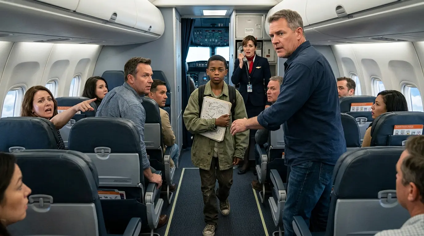 Flight Attendant: "Can Anyone Fly This Plane?" — A Homeless Black Boy Stood Up and Walked to Cockpit