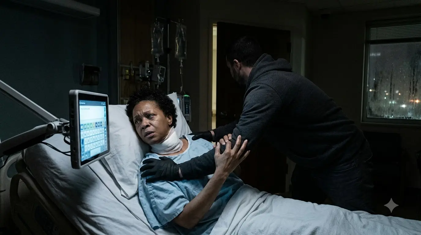 He Entered Her Hospital Room at 2 A.M. — Then the Screen Beside Her Bed Turned Red