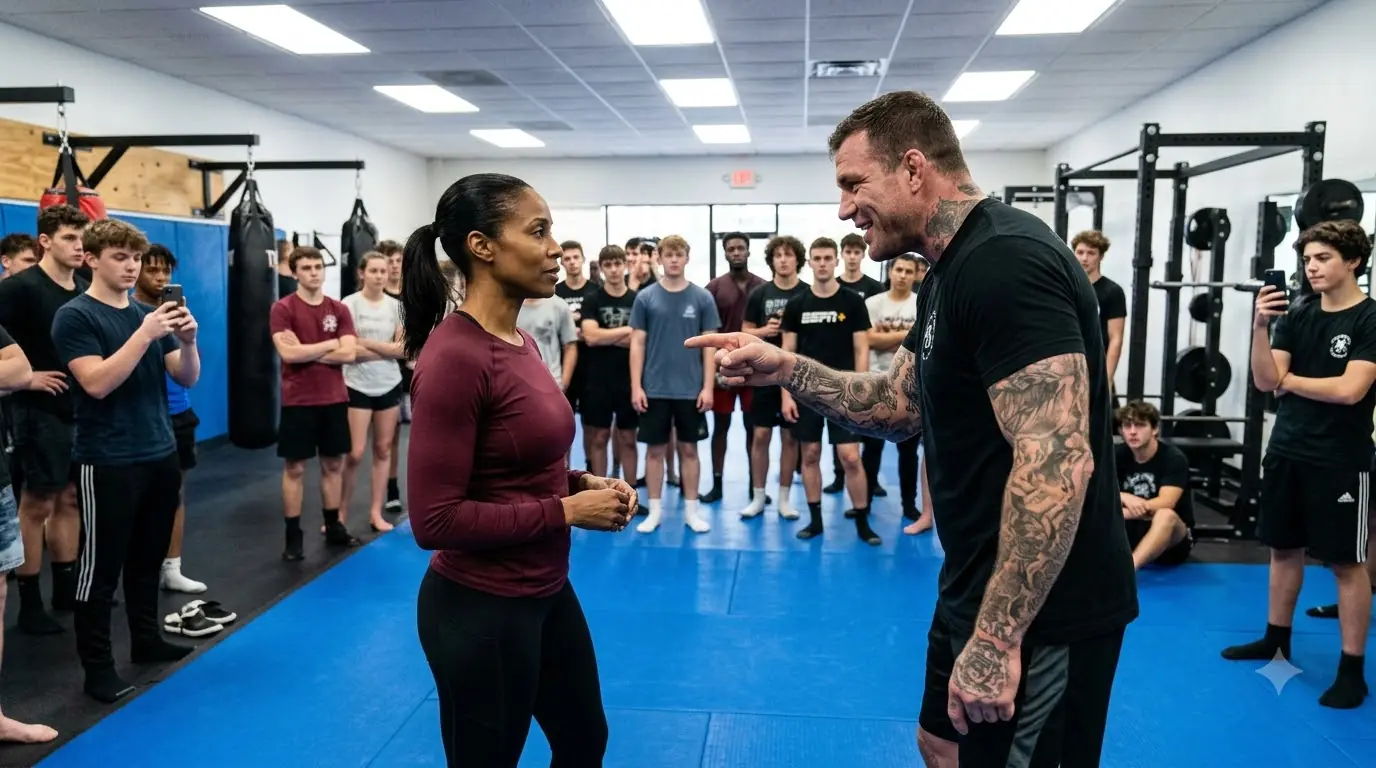 He Mocked the Slim Woman in Front of the Entire Gym — Then She Finally Stepped Onto the Mat