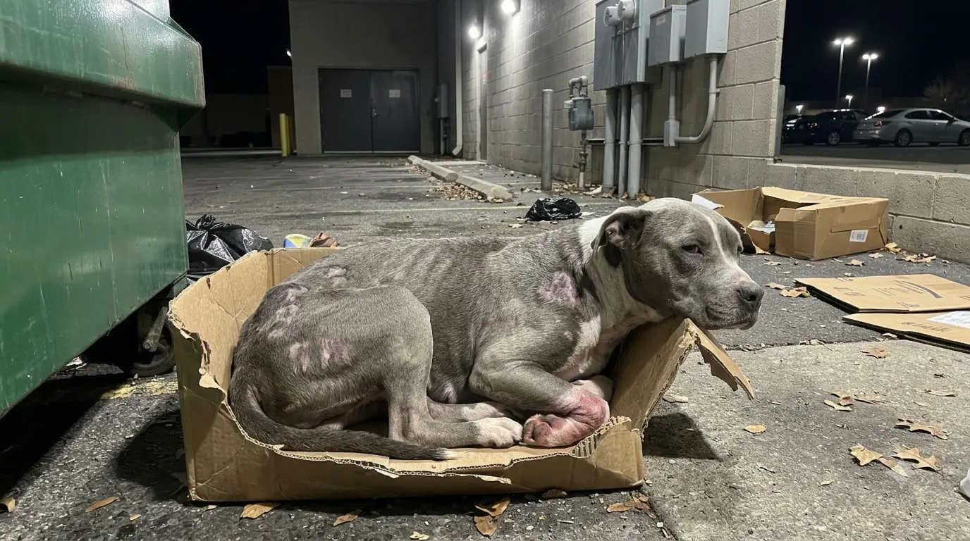 Rescued Dog Rosie Kept Returning to the Torn Box Where She Was Found
