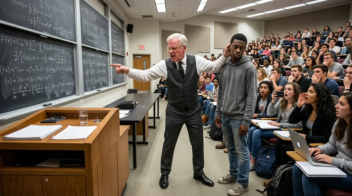 Prof Wakes Slacker Black Boy Up: "Solve This or Get Out" — His Solution Shocks the Entire Department