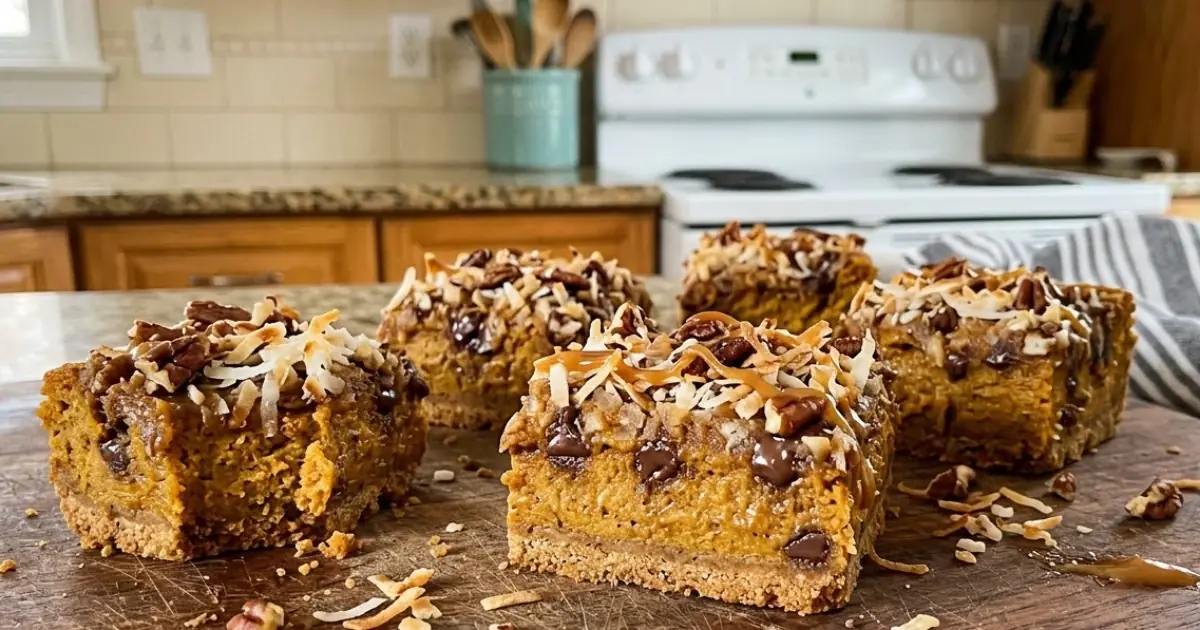 Pumpkin Caramel Magic Bars – Gooey, Spiced & Loaded with Buttery Fall Flavor