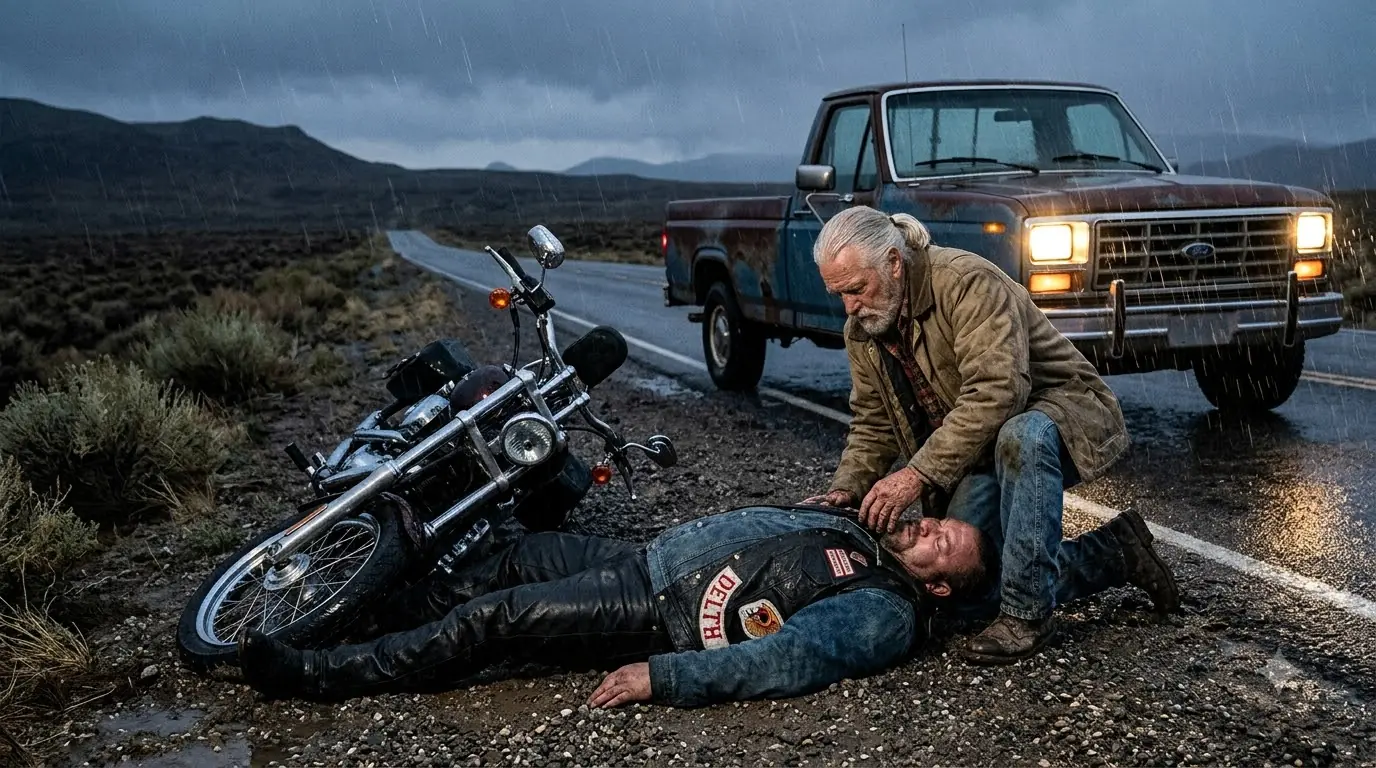 Old Man Saved an Injured Hells Angel on Highway 50 — Days Later, the Highway Began to Thunder