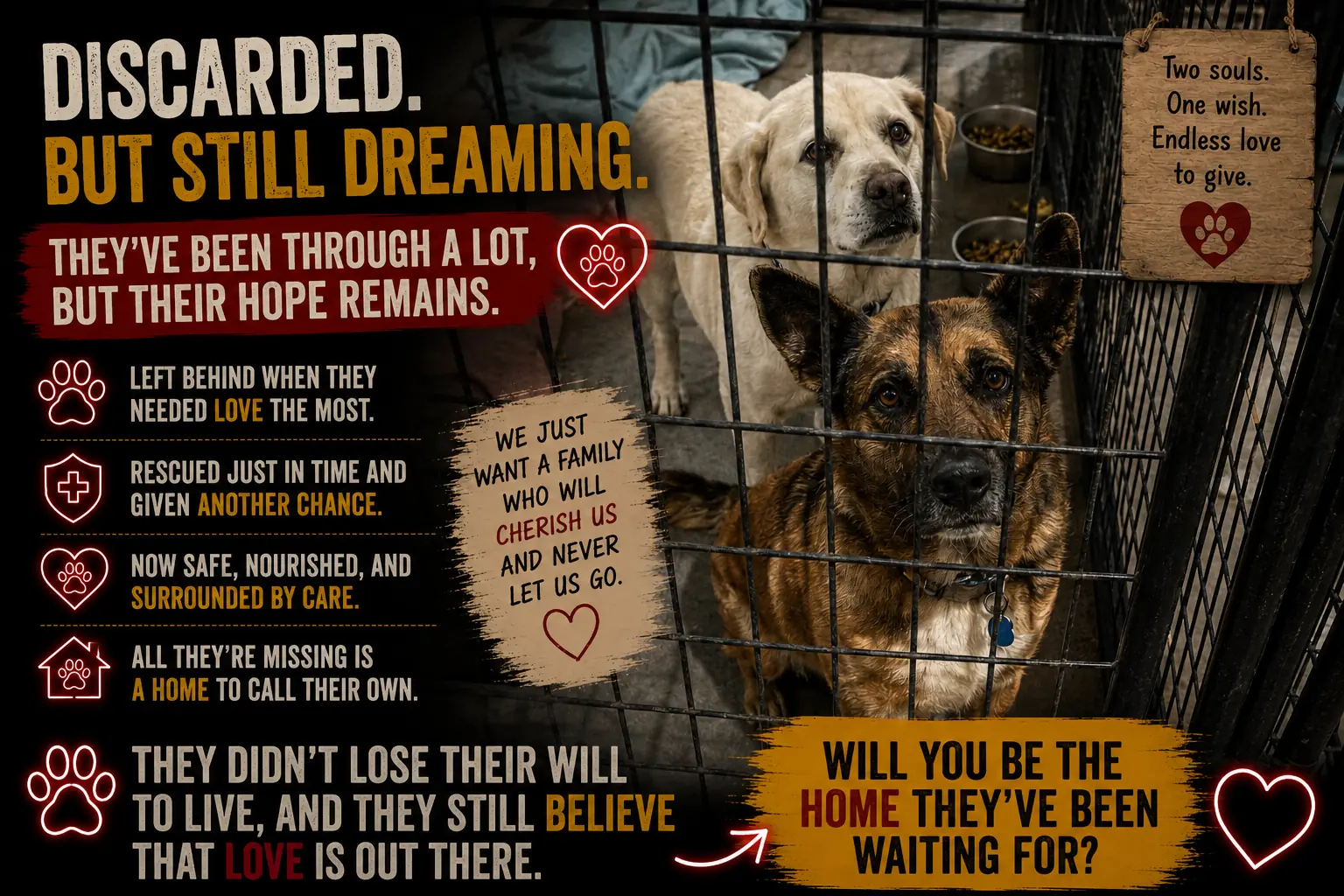 When the Storm Came, Samson Moved Closer to Lily — Two Old Dogs Who Refuse to Face Fear Alone