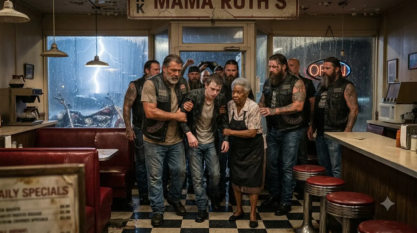 Grandma Sheltered 9 Hells Angels From the Storm — Next Day, 100 Bikers Supported Her Diner