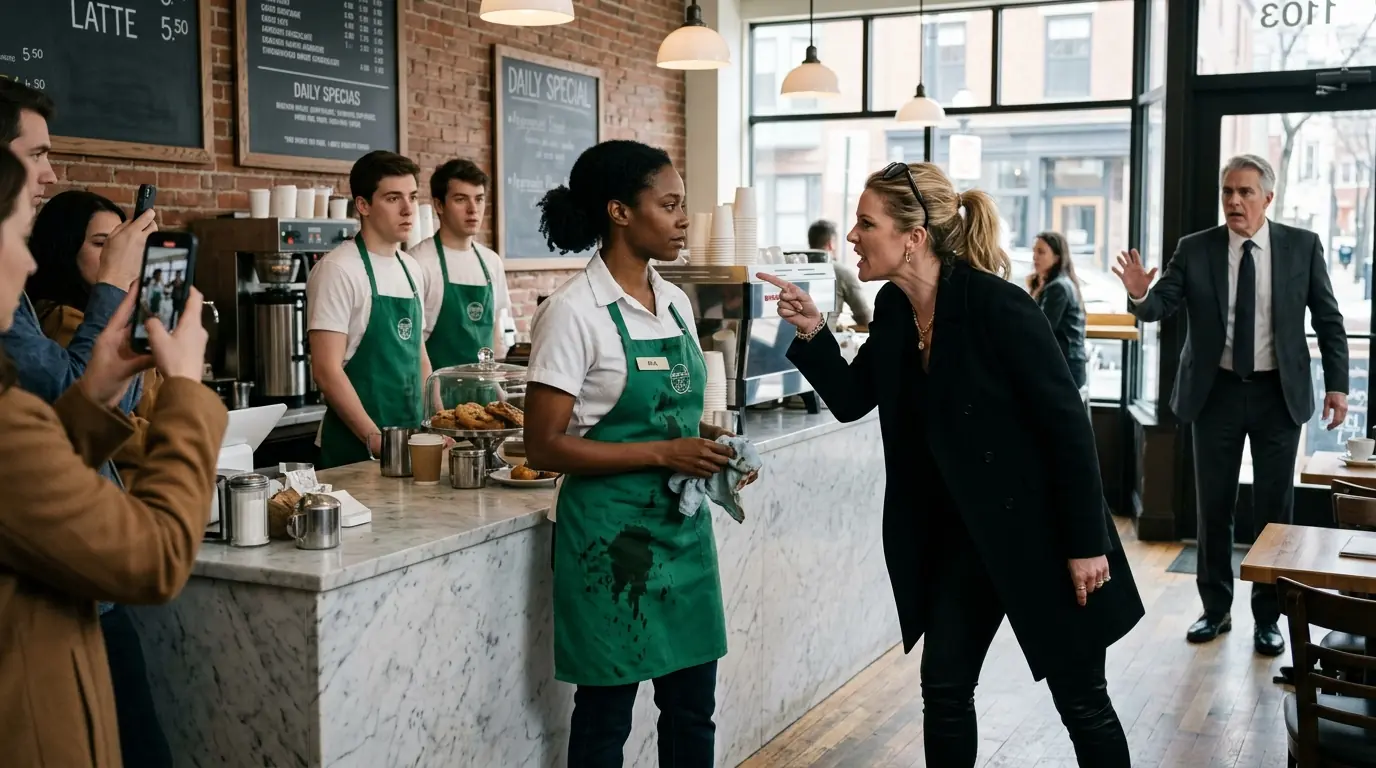 Manager's Mistress Spills Coffee on a Black Barista Daily — Until CEO Walks In Calling Her "Ma'am"
