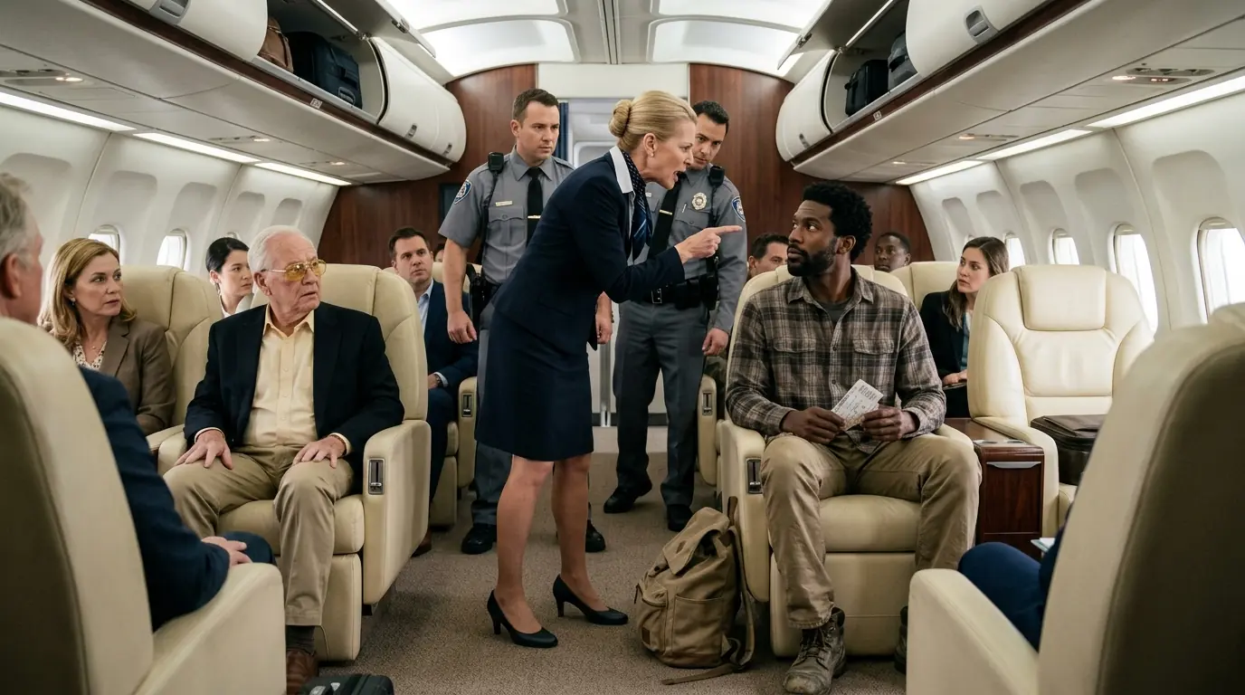 Flight Attendant Pulled a Black Man From First Class — Turns Pale at Who Just Bought the Airline