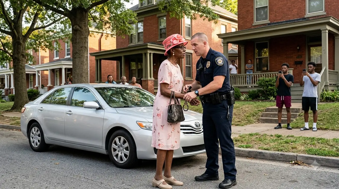 Officer Handcuffed a 72-Year-Old Woman Beside Her Own Car — Then She Whispered One Name