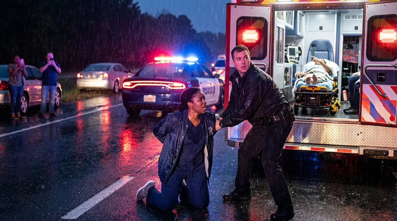 The Officer Dragged the Black Doctor Out of the Ambulance — Then Everything Around Him Changed
