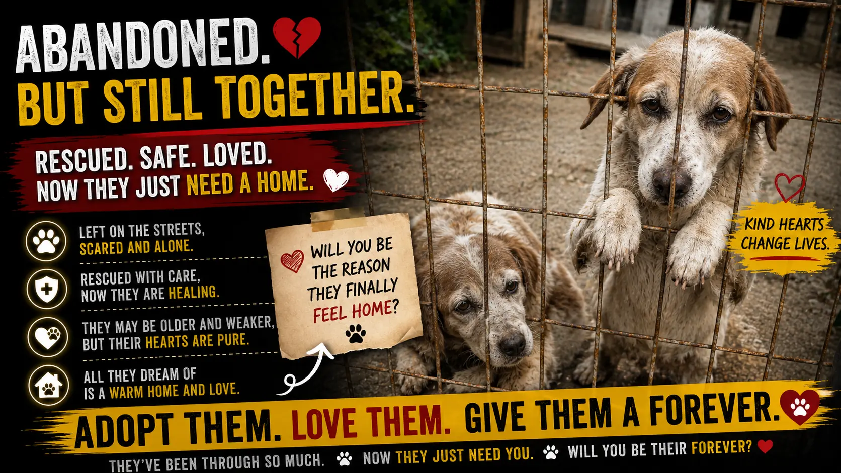 When Oliver Stopped Walking, Sophie Stopped Too — Two Dogs Who Never Leave Each Other Behind