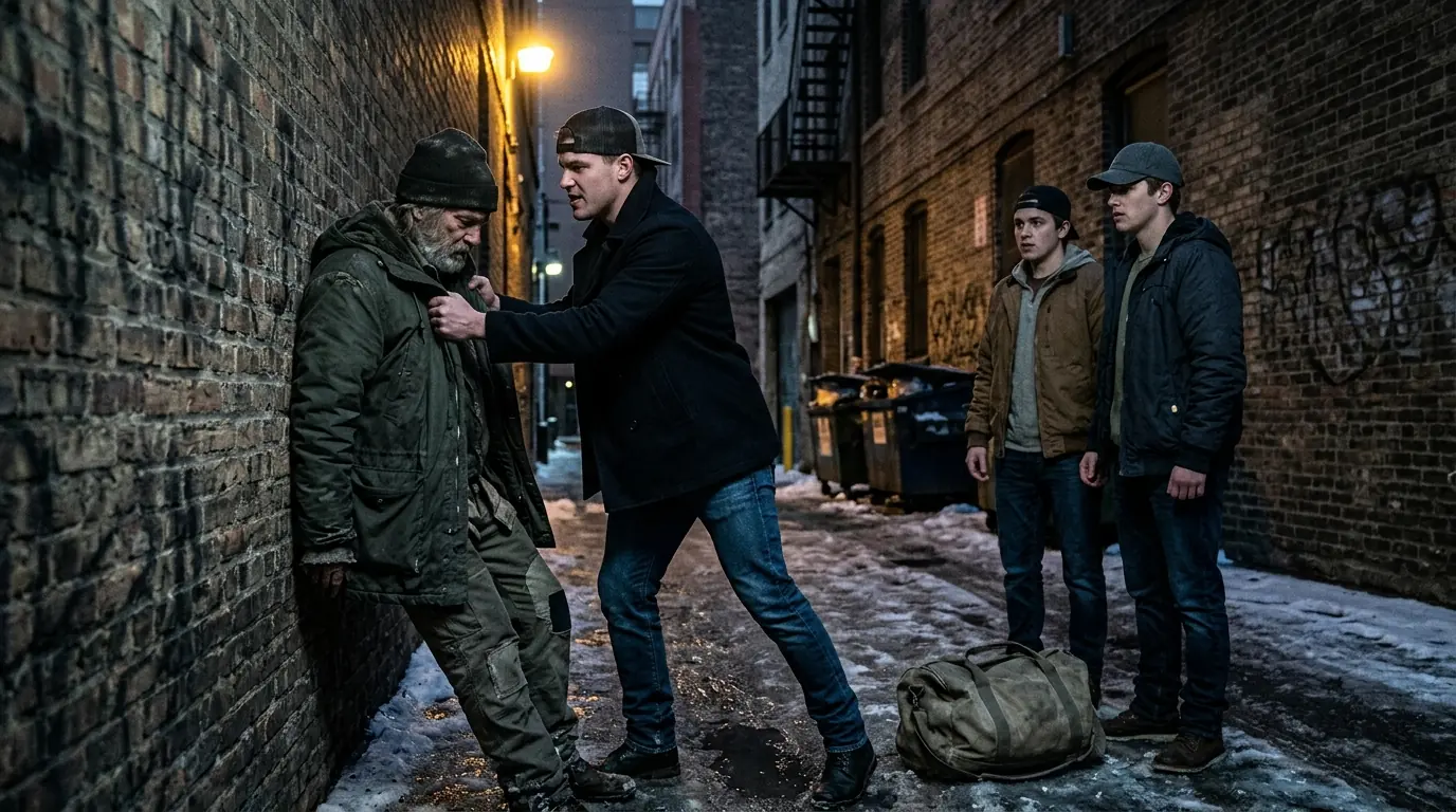 Three Fighters Shoved the Old Man Into a Brick Wall — Then One of Them Saw His Eyes Change