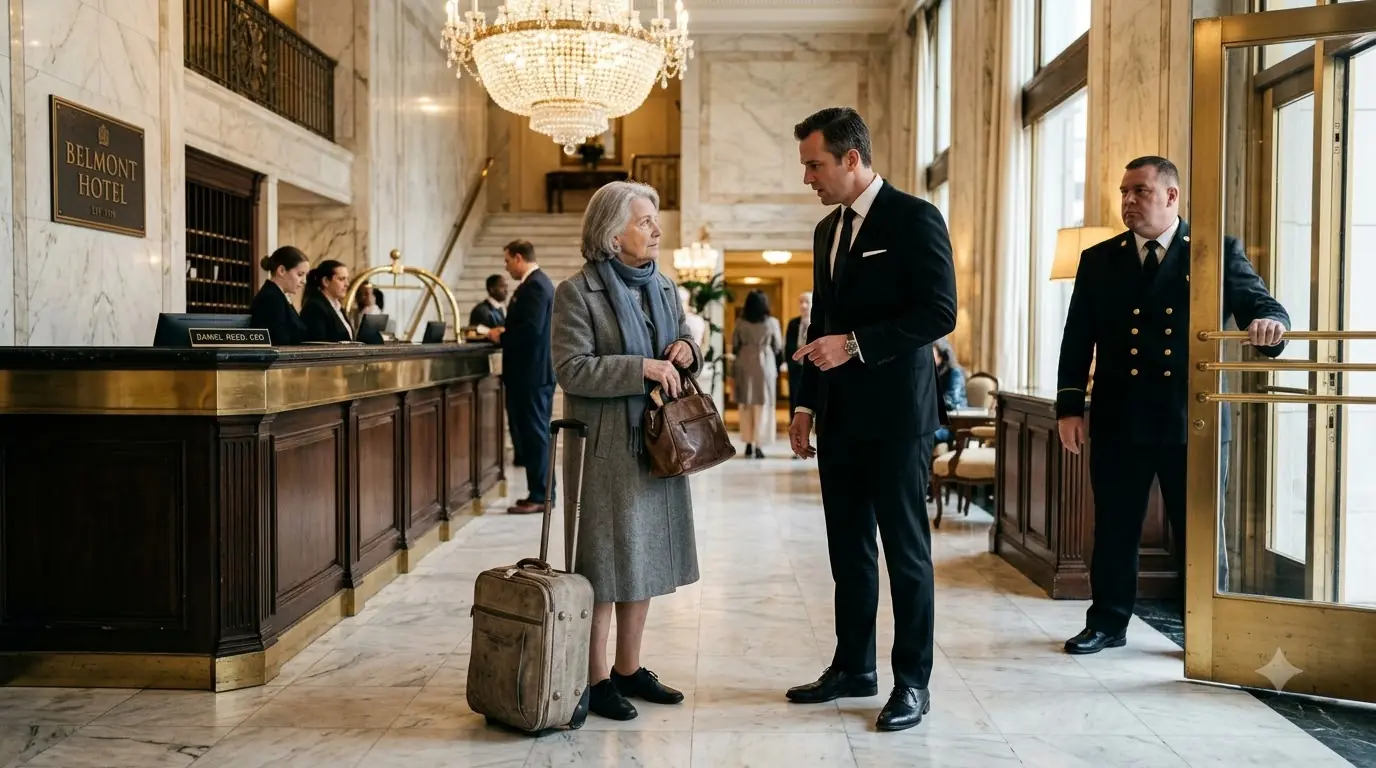 The Rich CEO Kicked an Old Woman Out of His Hotel — Then Discovered She Owned It