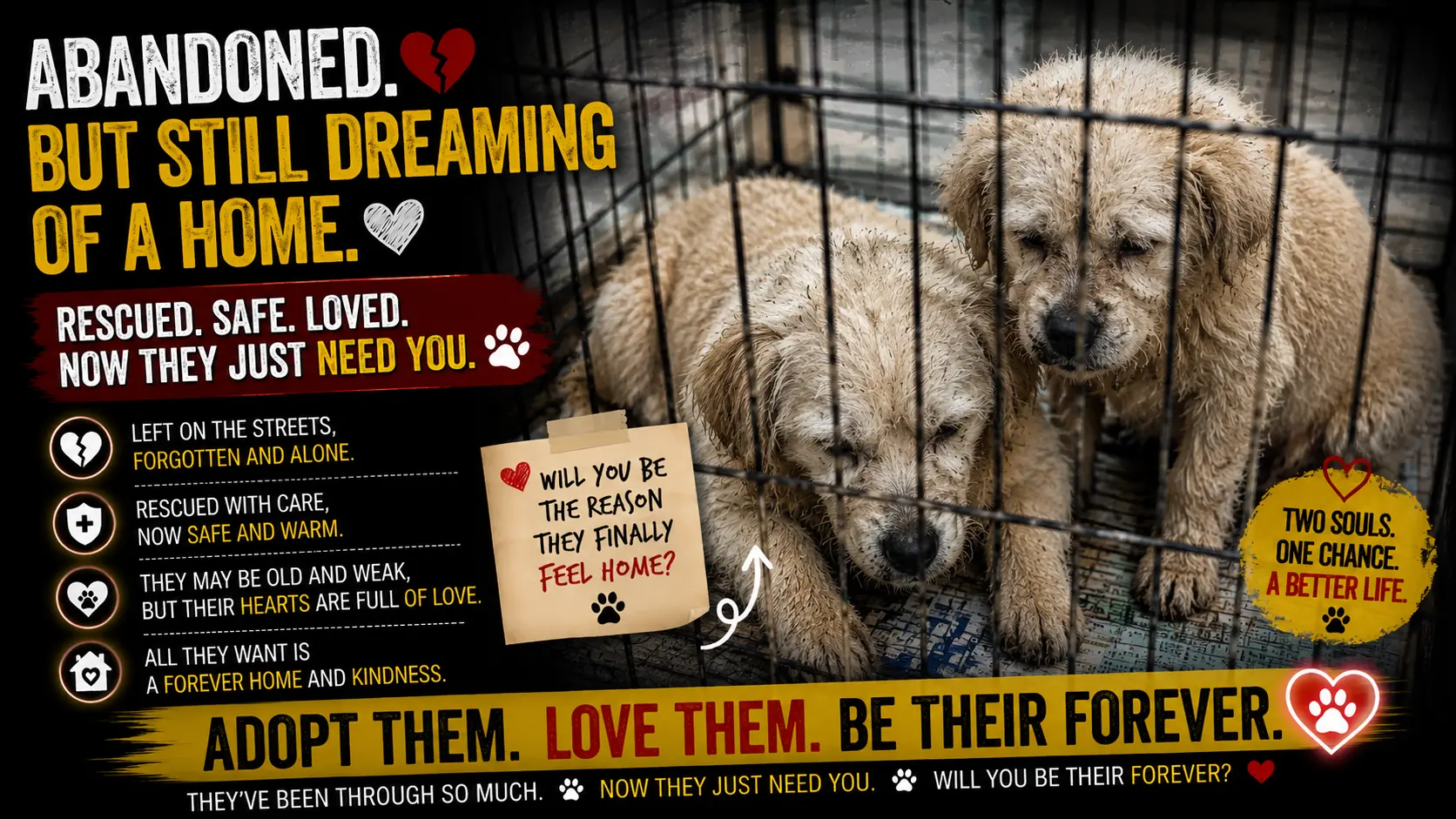 Daisy Always Moved Closer When Charlie Was Afraid — Two Senior Dogs Who Found Comfort Together