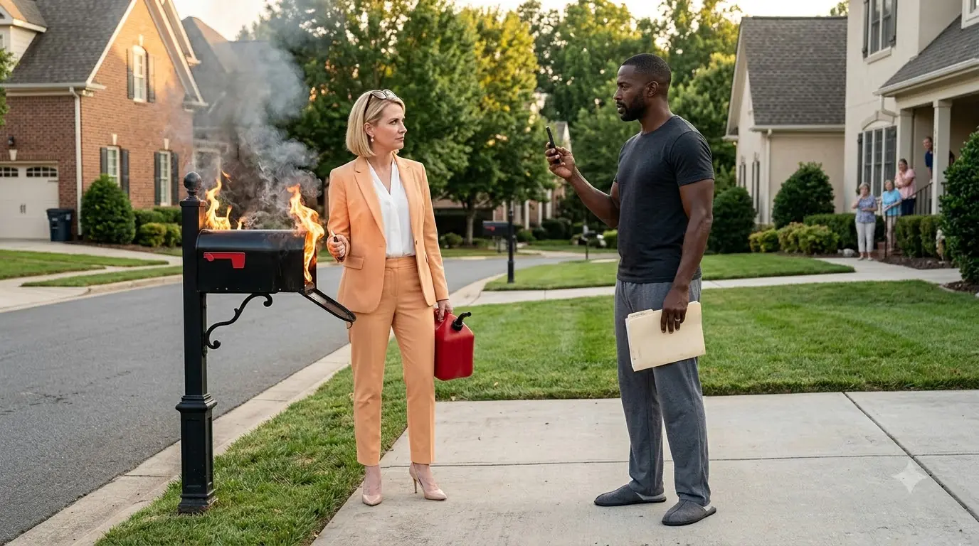 HOA President Set His Mailbox on Fire — Then the Black Homeowner Revealed What She Was Desperate to Destroy