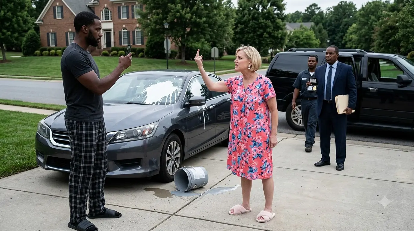 The HOA President Poured Paint Across His Windshield — Then One Strange Hand Signal Exposed Everything She Had Been Doing