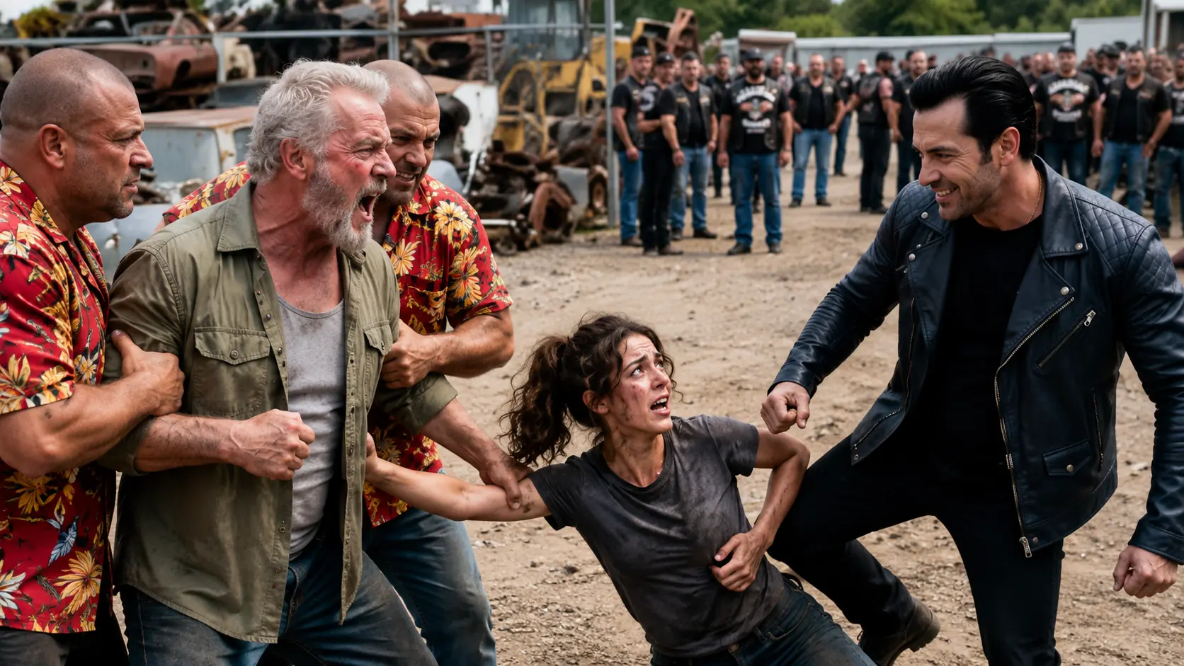 Thugs Broke the Young Mechanic’s Ribs — Then 100 Bikers Sealed Off the Scrapyard