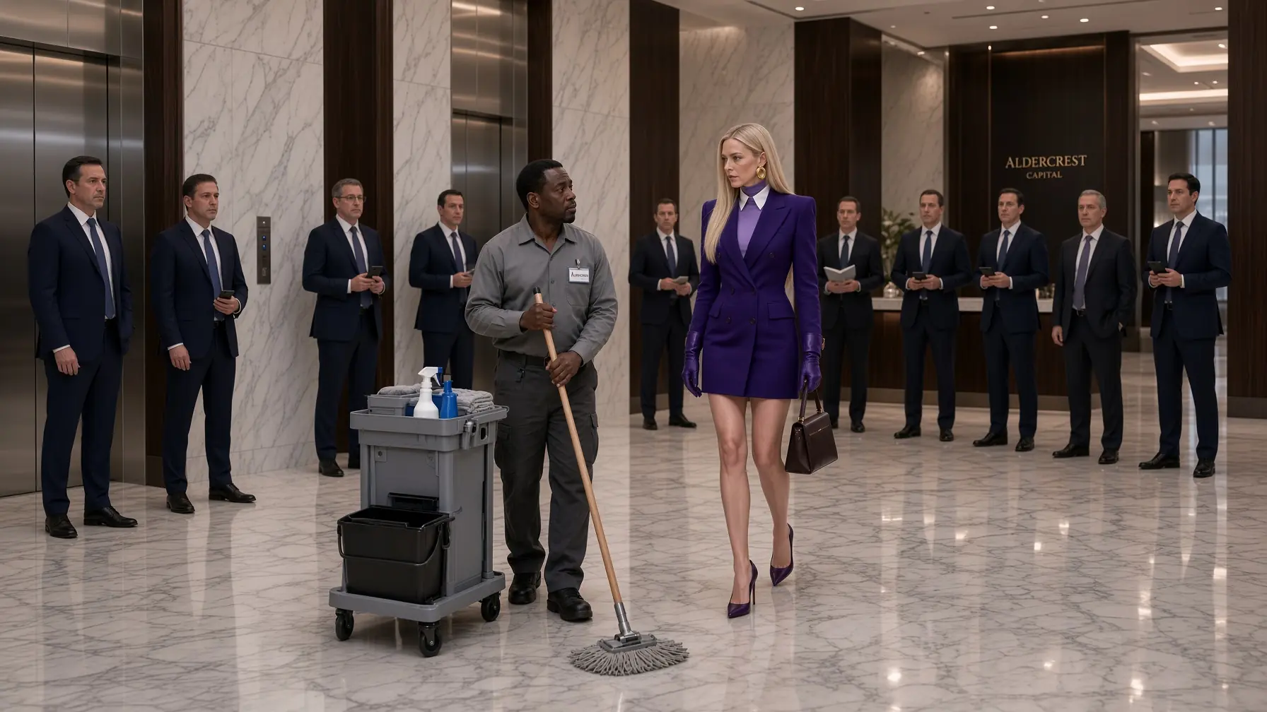 The Black Night Janitor Was Invisible to Everyone at the Company — Until the CEO Walked Into the Lobby and Said, “The Baby Is Yours”
