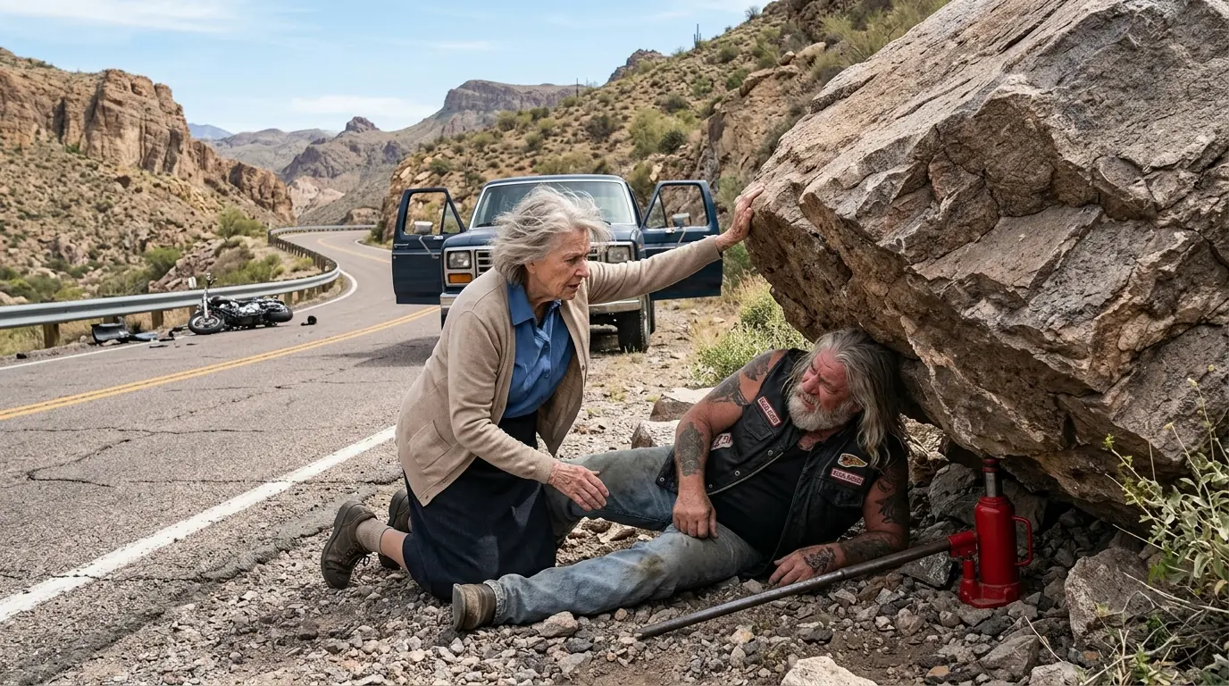 Old Lady Found a Stranger Crushed Under Rocks — Then He Said, “No Ambulance. They’re Waiting for Me”