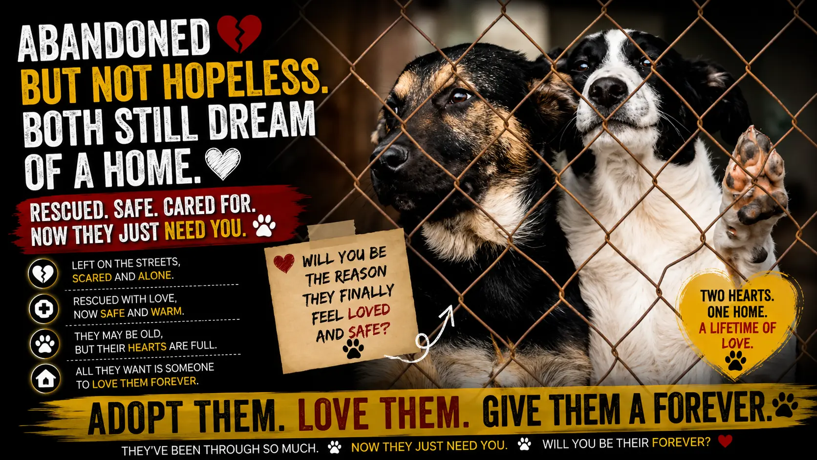 Arthur Always Waited for Grace — Two Senior Dogs Who Refused to Leave Each Other Behind