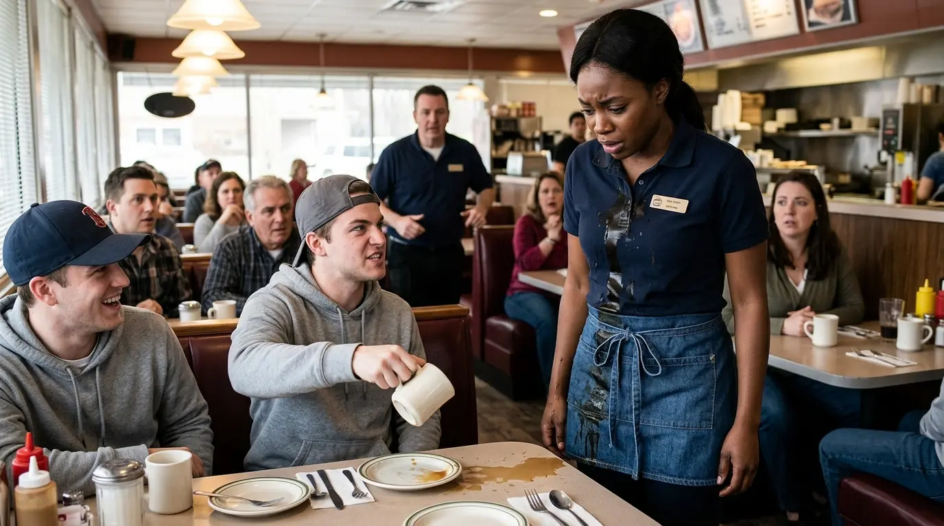 Bullies Poured Hot Coffee On A Waitress — Until They Knew She Was A Legendary