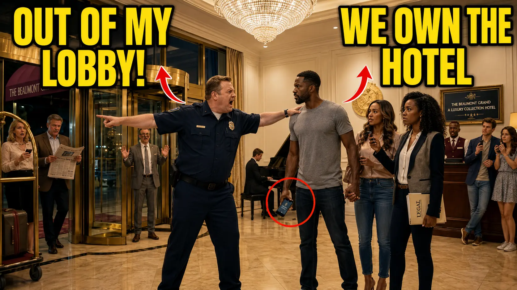 Security Guard Kicks a Black Family Out of a Hotel Lobby — Unaware They Own the Hotel