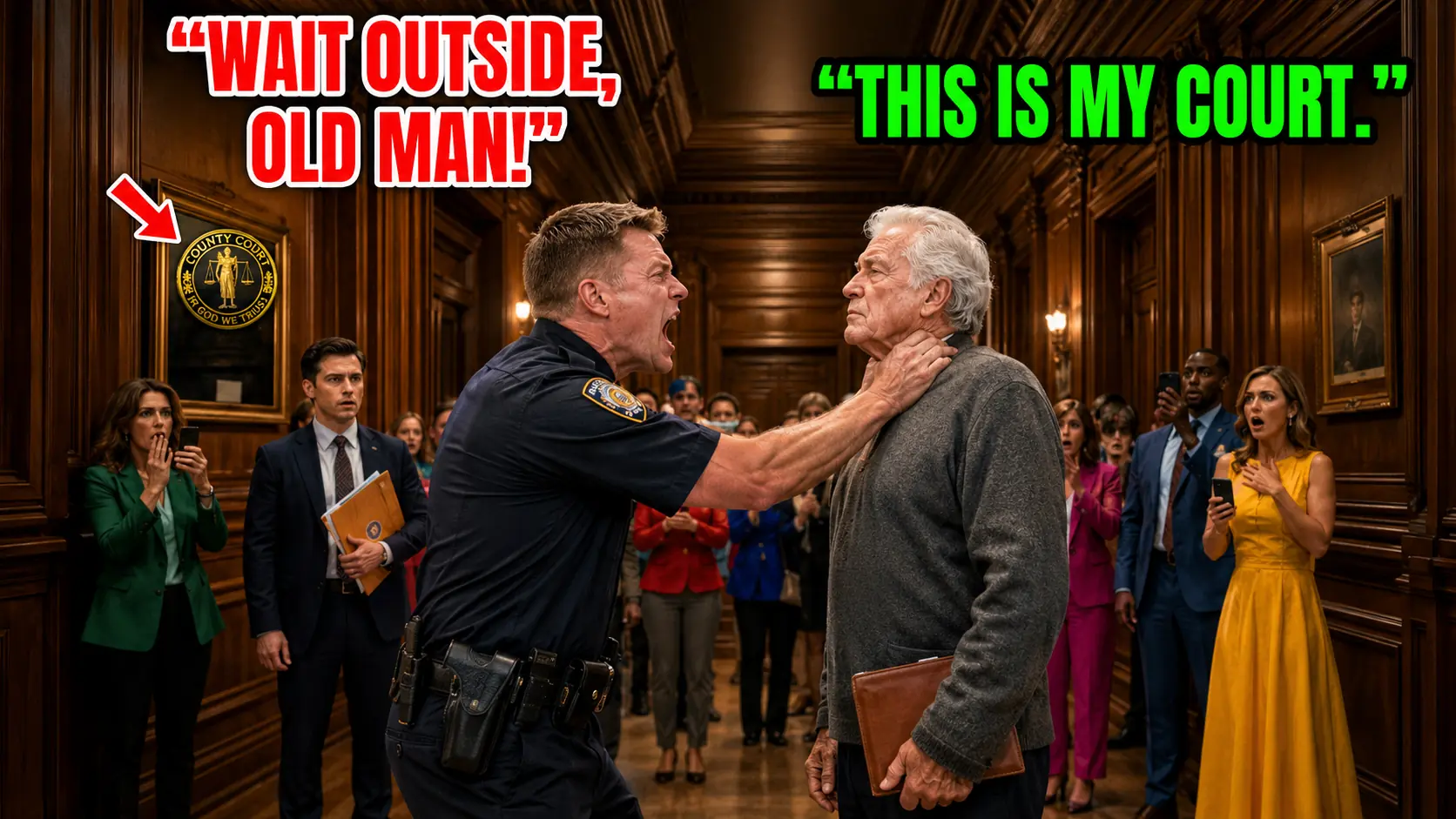 Cop Snarled, “Wait Outside, Old Man” — Unaware He Had Run That Court for 20 Years