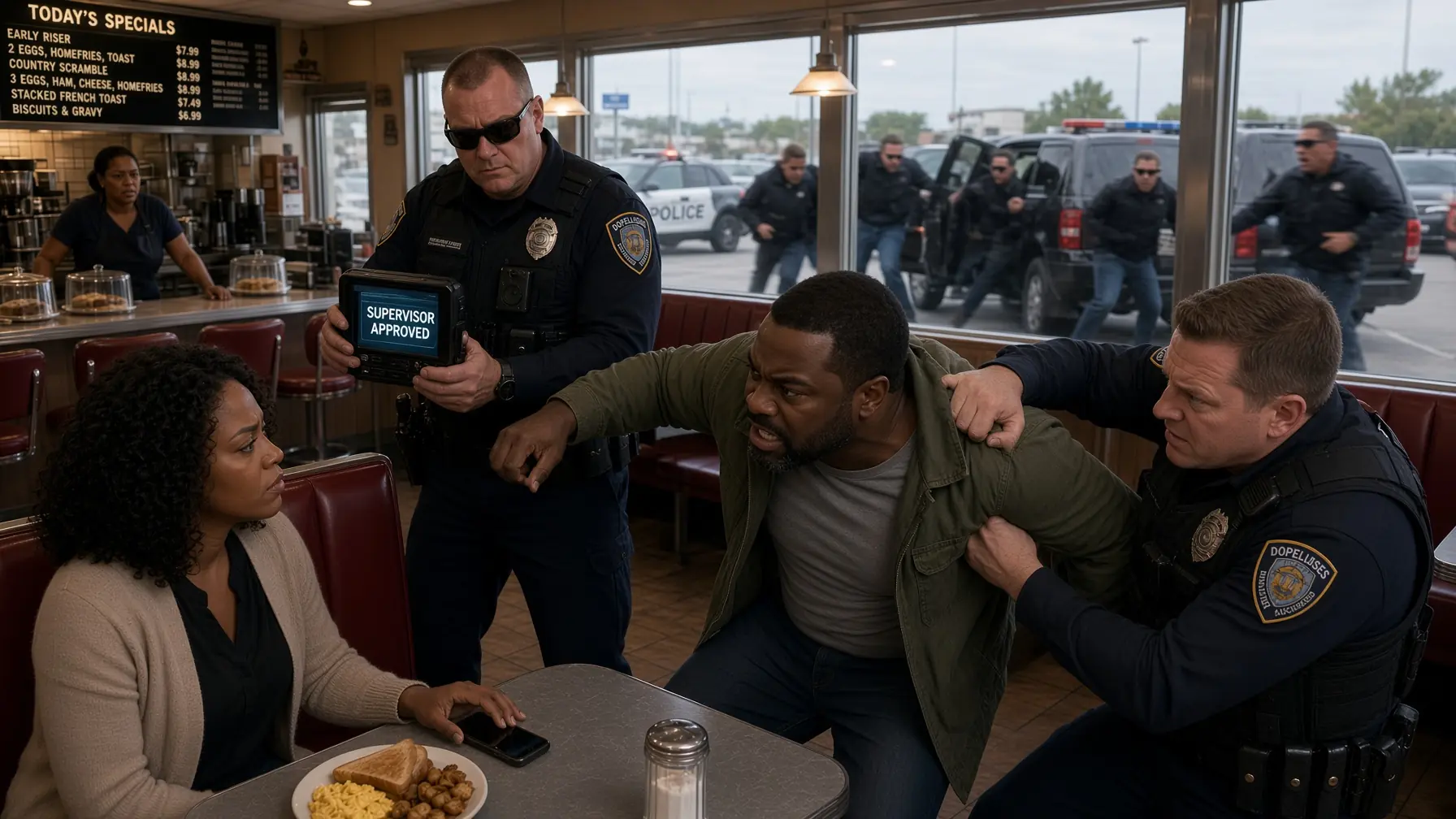 Cop Tries to Arrest a Black Couple at a Diner — Unaware They’re Undercover Detectives
