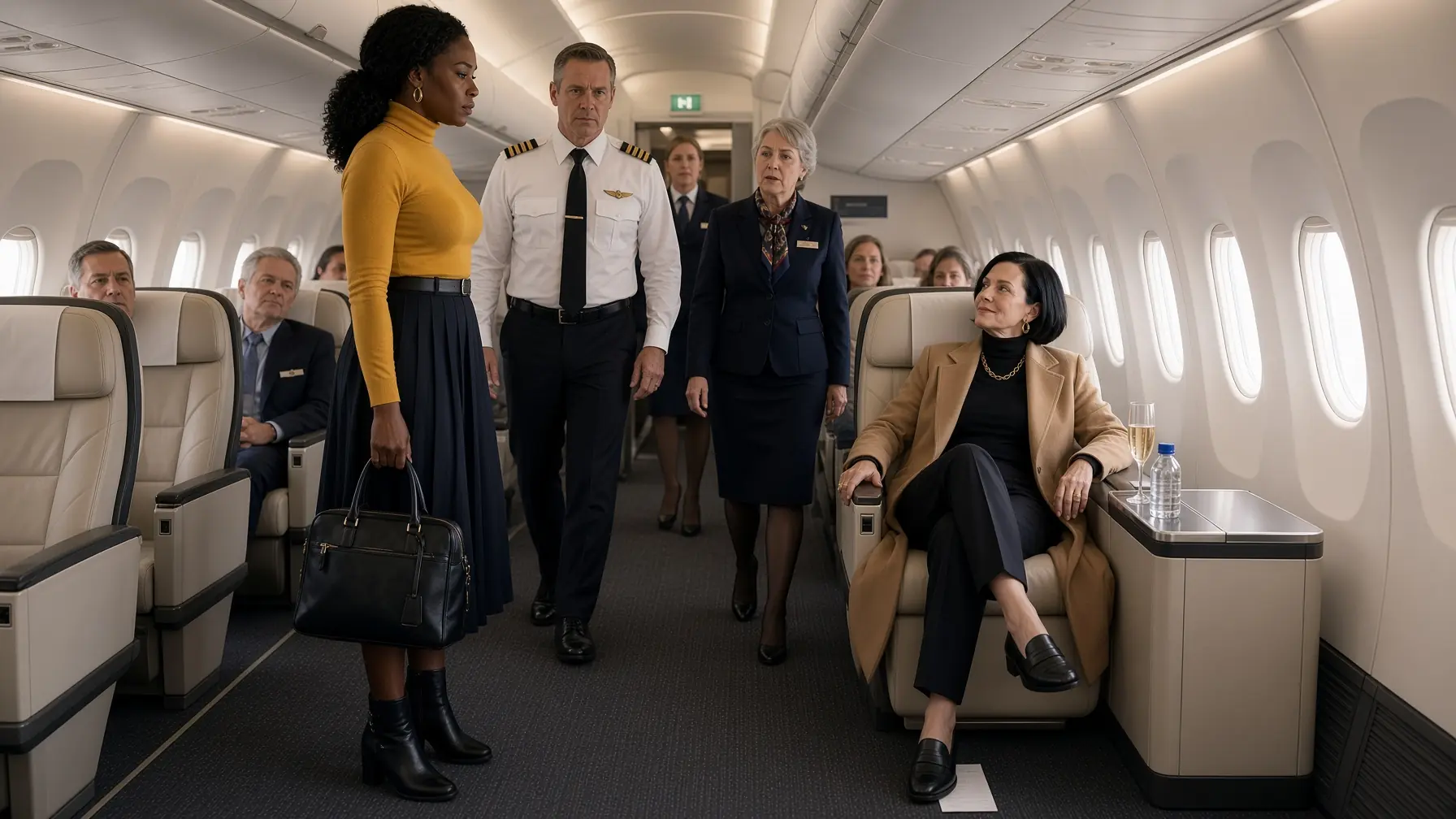 Woman Pinned a Black Passenger’s First-Class Pass Under Her Heel — Then the Captain Asked One Question