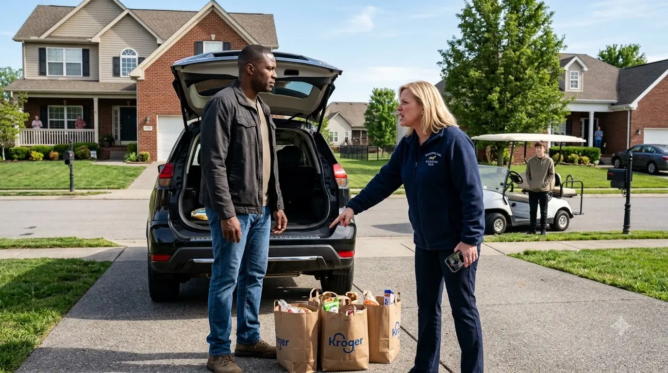 HOA Karen Called Cops After Her Son Demanded My Groceries — Didn’t Know Who I Was