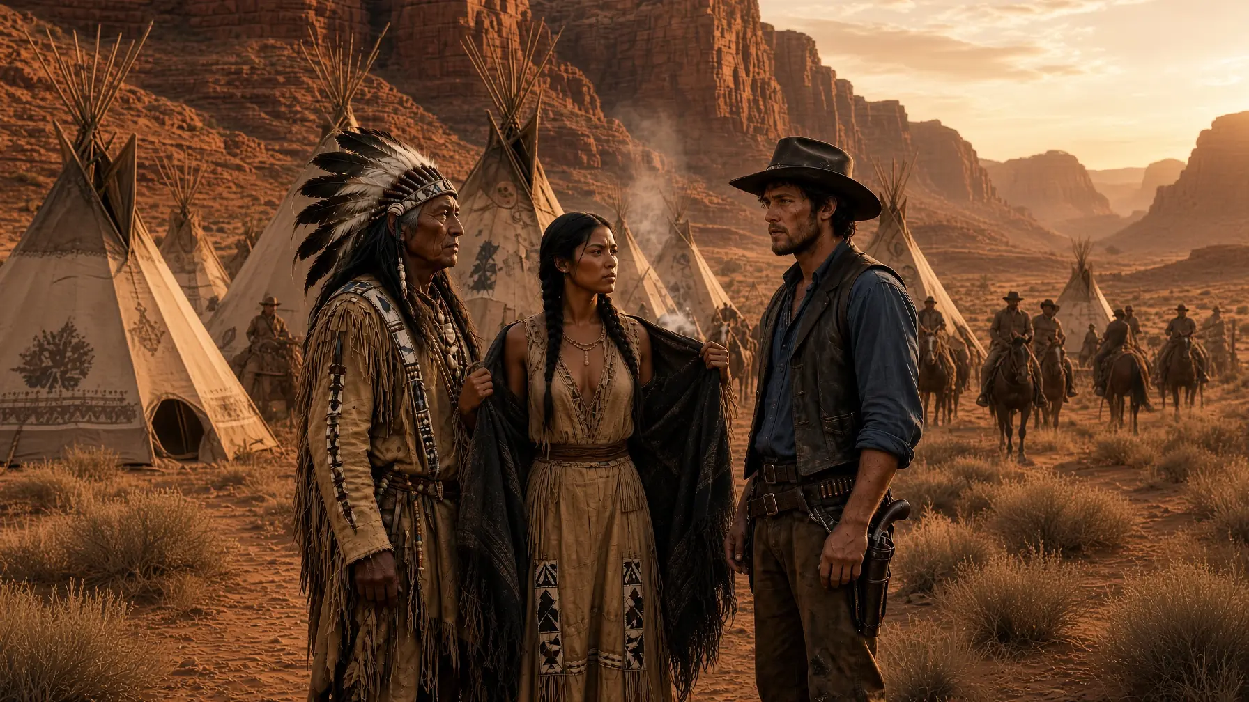 Apache Chief Growled “Marry My Rejected Daughter Or Leave” — Then The Cowboy’s Answer Shocked The Whole Camp
