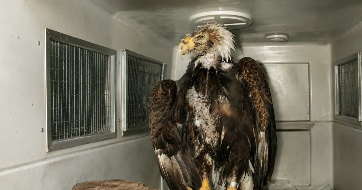 One Eagle Makes It Out of an Alligator Pond Alive — But One Quiet Detail in the Recovery Room Has Veterinarians Deeply Concerned